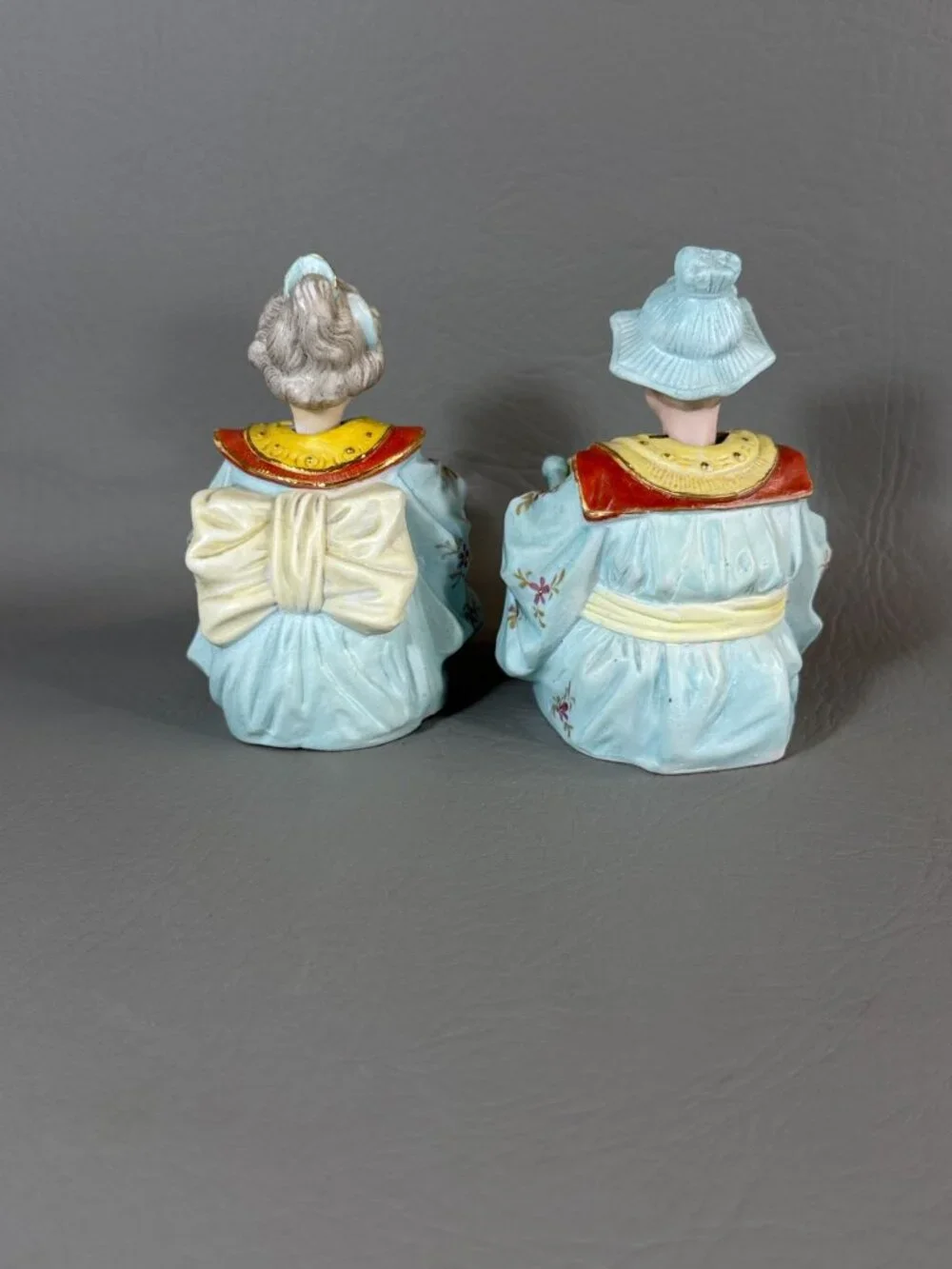 Vintage Ardalt Japan Bisque Porcelain Nodder Drummers Pair 6492 Asian Musicians
